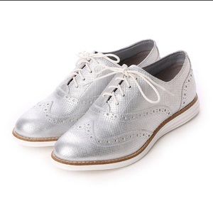 Cole Hann Original Grand Silver Oxford Shoes-7